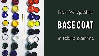 Base coat of paint for dark textiles | Tips for a quality paint layer| Lesson 23