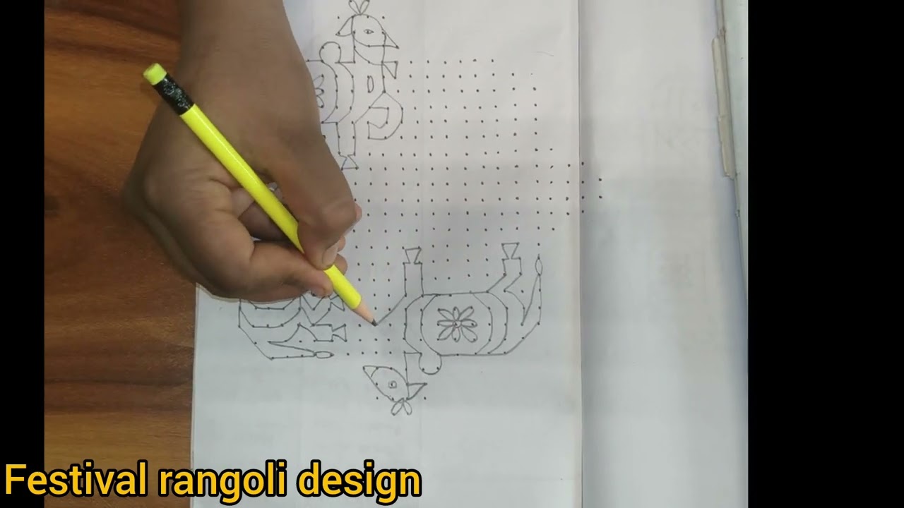 Sankraanti rangoli design # festival rangoli design # easy rangoli # cow rangoli design #yt #art # 