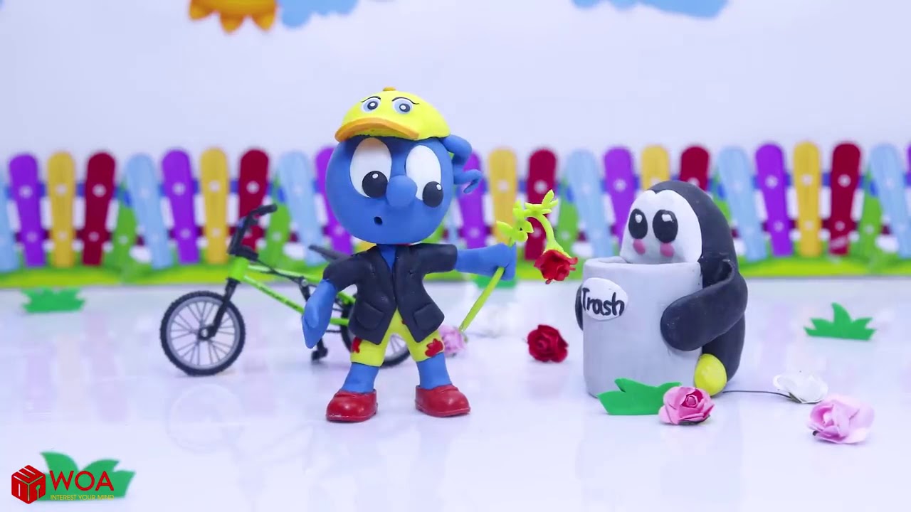 07 CLAY MIXER NINJA DEFEATS MONSTERS 💖 Play Doh Stop Motion Cartoons