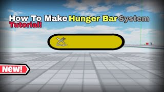How To Make Hunger Bar System! || Tutorial || Bacozy!