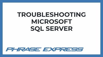 Troubleshooting a Microsoft SQL Server installation