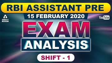 RBI Assistant 2020 Pre (15 Feb, Shift 1) Exam Analysis | Adda247