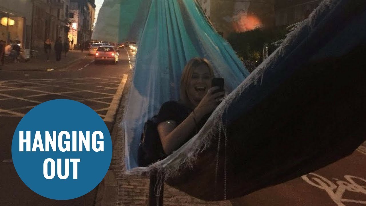 busybox pro apk Revellers use two traffic lights to build makeshift HAMMOCK