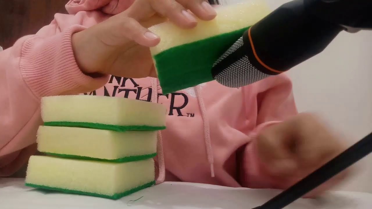 ASMR Sponges Part 1 | Crinkles, Squeezing, Scratching on Mic [NO TALKING]