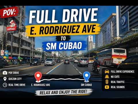 POV: Full Drive E. Rodriguez Ave to SM Cubao #driveswithej #roadtrip #roadtripph #cubao