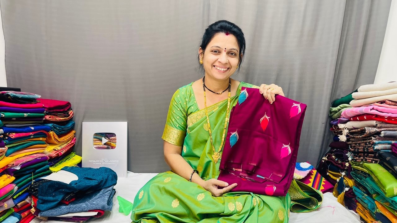 soft silk paithani live |pure silk||Wedding season | shubham paithani yeola #paithan