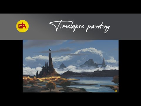 Timelapse painting #1 - Clouds lands