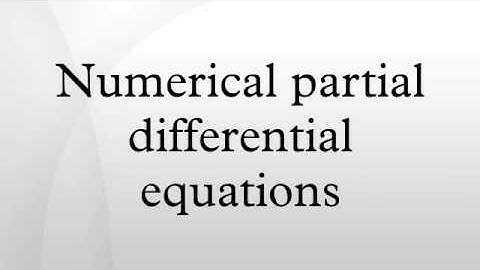 Numerical partial differential equations
