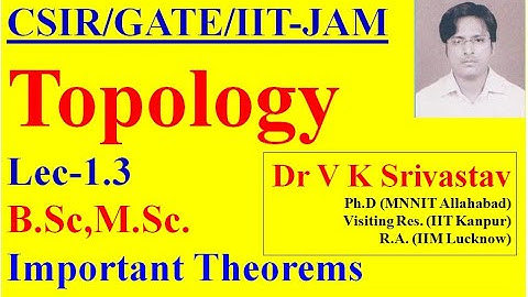Lec 1.3: Topology: CSIR-NET, GATE, IIT-JAM, M.Sc., B.Sc. Mathematics