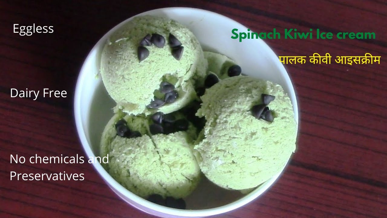 Homemade Spinach kiwi ice cream / Healthy summer dessert / Ice cream with coconut milk/ Healthically | Healthically Kitchen