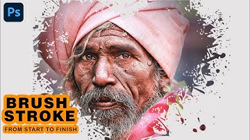 How to Create a BRUSH STROKE effect with any Picture | Photoshop Tutorial