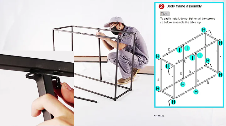 Assembly of VECELO 2-Tier Console Table Bookshelf