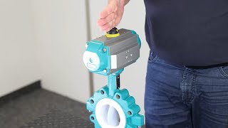 How to change butterfly valve function from normally closed to normally open