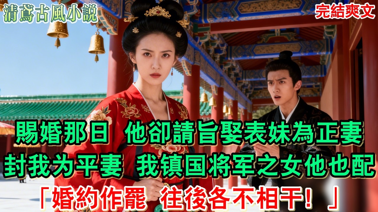 【完結爽文】皇帝給我和世子賜婚那日，他卻請旨娶表妹為正妻，封我為平妻。我乃鎮國將軍之女他也配？我怒聲道：「婚約作罷，往後各不相干！」#小說#追妻火葬場#愛情#古言小說#逆袭#爽文完結#大女主