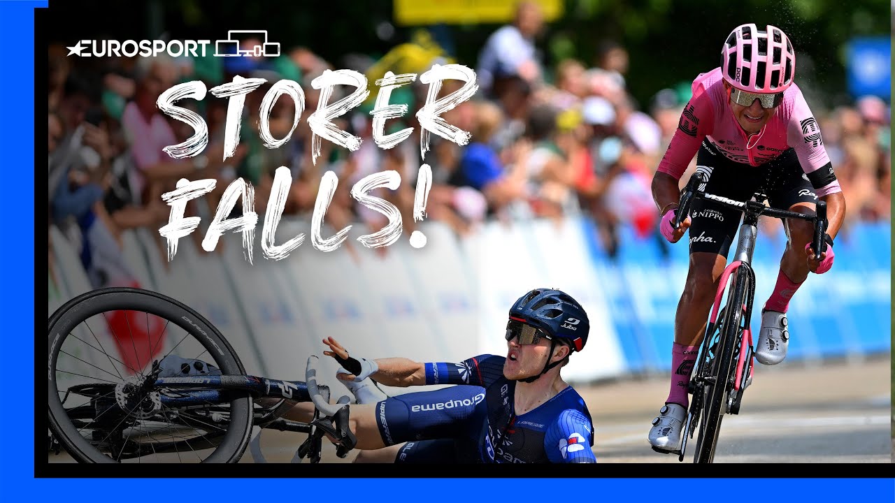 Drama In The Final Sprint As Storer Crashes and Cepeda Wins Stage 2 Of The Tour de lAin! Eurosport