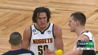 AARON GORDON TACKLES PLAYER LIKE NFL LINEBACKER! FIGHT MARCUS SMART!