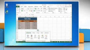 How to use Quick Analysis in Excel 2013