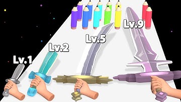 SWORD MELTER RUN - Satisfying ASMR Slicing Mobile Game