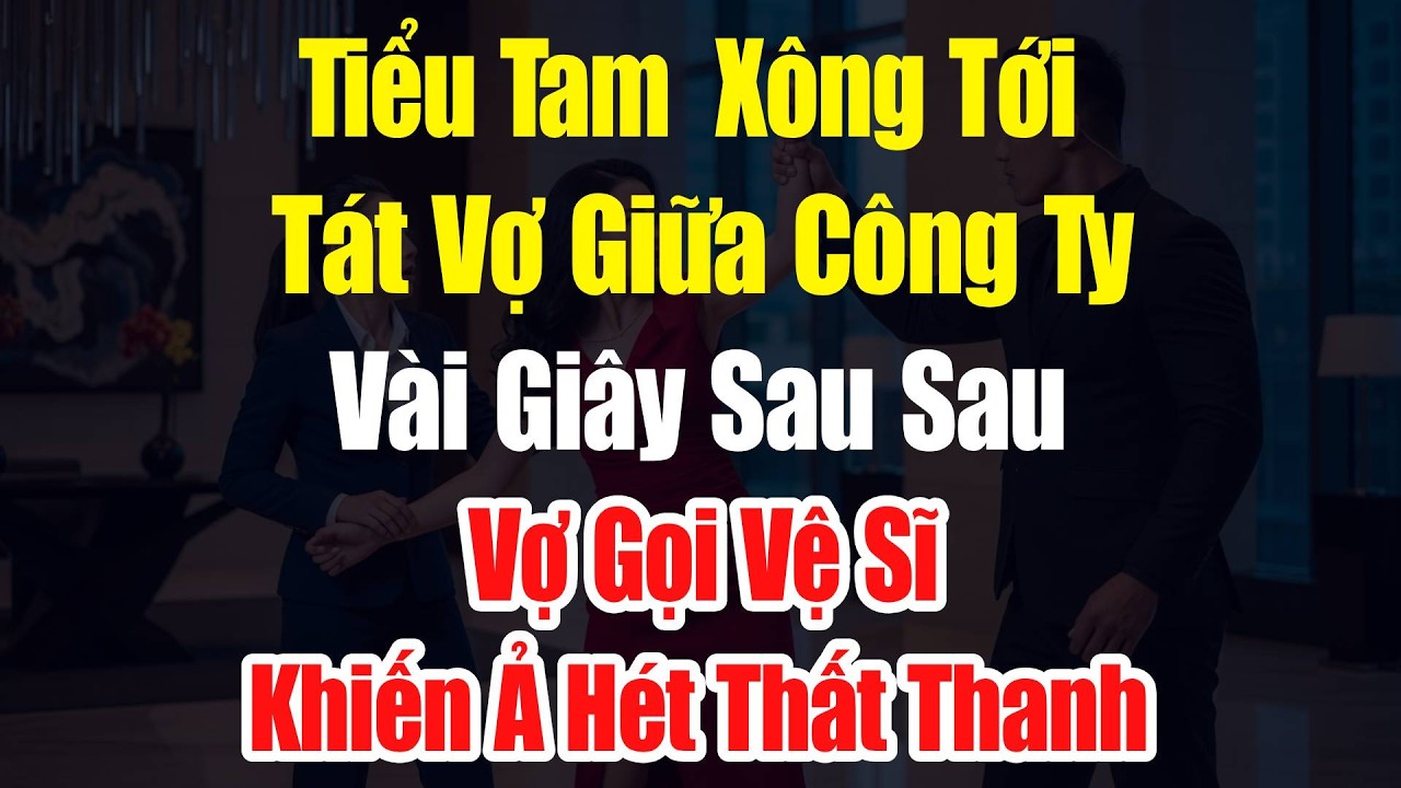 Tiểu Tam  Xông Tới Tát Vợ Giữa Công Ty - Vài Giây Sau Sau - Vợ Gọi Vệ Sĩ - Khiến Ả Hét Thất Thanh.