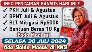 INFO BANSOS HARI INI SELASA 30 JULI 2024, PKH, BPNT, BLT MITIGASI, BERAS 10 Kg & PIP ANAK SEKOLAH