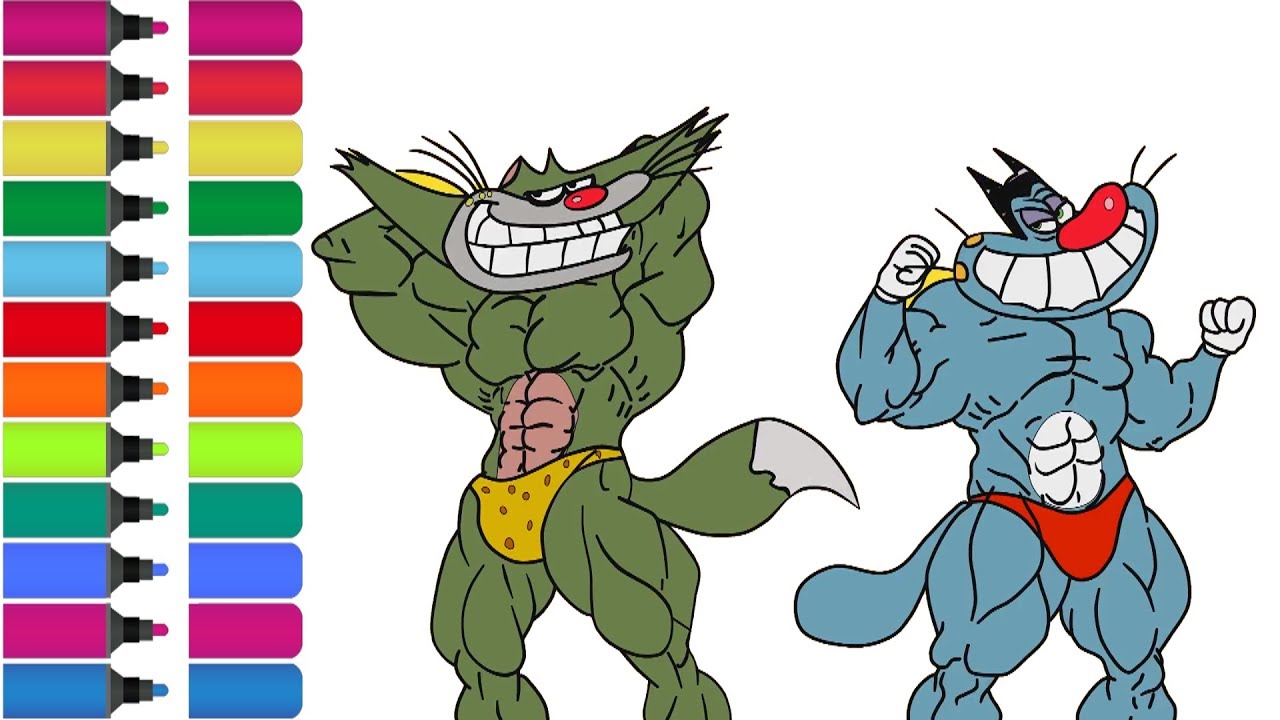 Oggy and the Cockroaches coloring Page! Fun Coloring Activity for Kids Toddlers