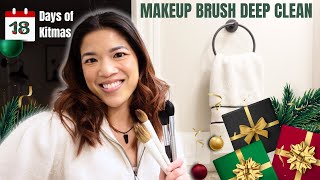 KITMAS DAY 18: Deep cleaning makeup brushes | DIY brush cleaner