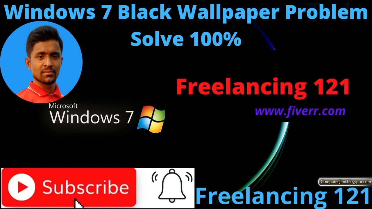 Windows 7 Black Wallpaper Problem Solve. YouTube