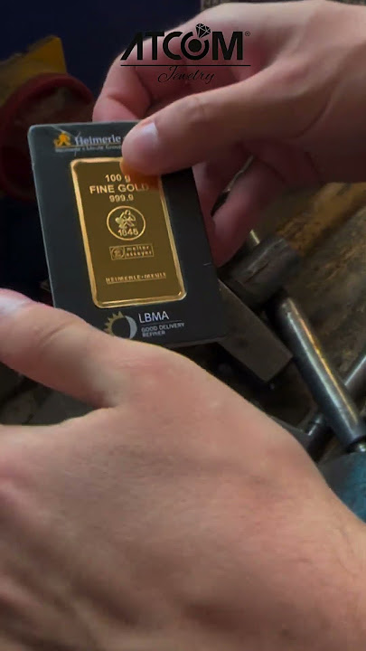 Preparing for Monday✨ 100g 24K Gold Bar #jewelry #asmr #gold #fyp #viralvideo #love #trending #goals