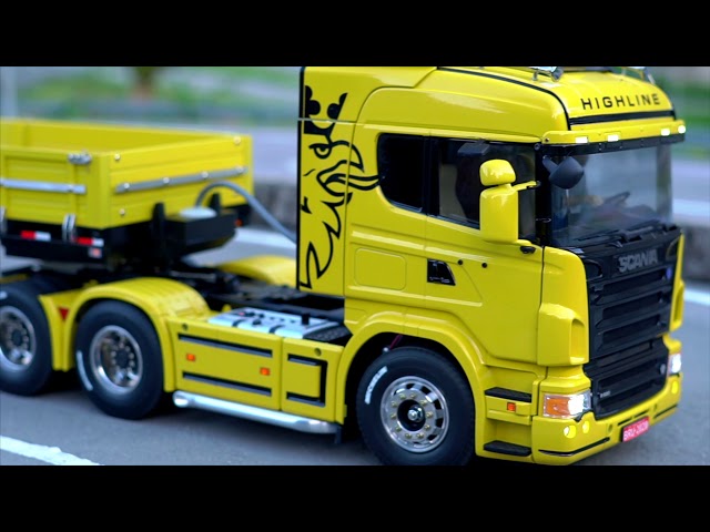 BRUTUS - CARRETA TOP DE CONTROLE REMOTO SCANIA VERMELHO RUBI RC 1/14 