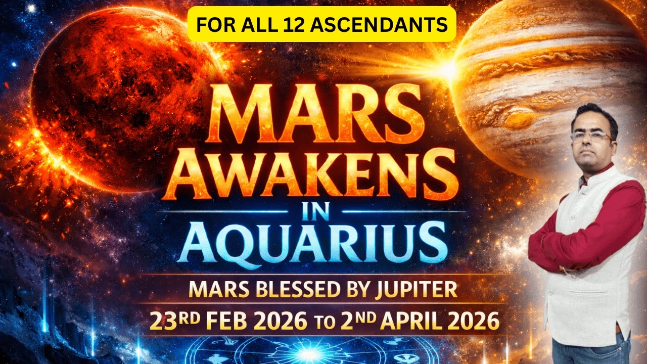 Mars Transit in Aquarius | Jupiter Aspect Blessings | Channelise Energy for All 12 Ascendants