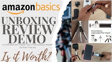 Mobile Tripod Demo, Unboxing & Review | AmazonBasics Lightweight Mini | iphone, Go pro & Camera