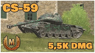 CS-59 | 5,5k DAMAGE | World of tanks blitz