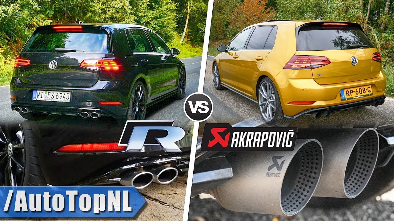 volkswagen stock Update New VW GOLF R 2019 Sound AKRAPOVIC vs STOCK Exhaust by AutoTopNL