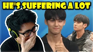 Watch Mingyu suffer for almost 9 minutes straight reaction