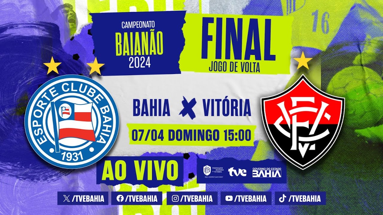 BAHIA 1 x 1 VITÓRIA | FINAL | VITÓRIA CAMPEÃO BAIANO 2024 | #BaianãoNaTVE - 07/04/2024