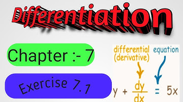 Differentiation /chapter 7/ Exercise 7.1/ All Questions with Explanation / Elements Maths 12th class