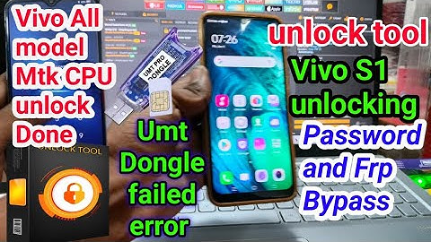 Vivo S1(1907) Reset and Frp bypass Unlock 2024//With Unlocktool ony  one click ✅