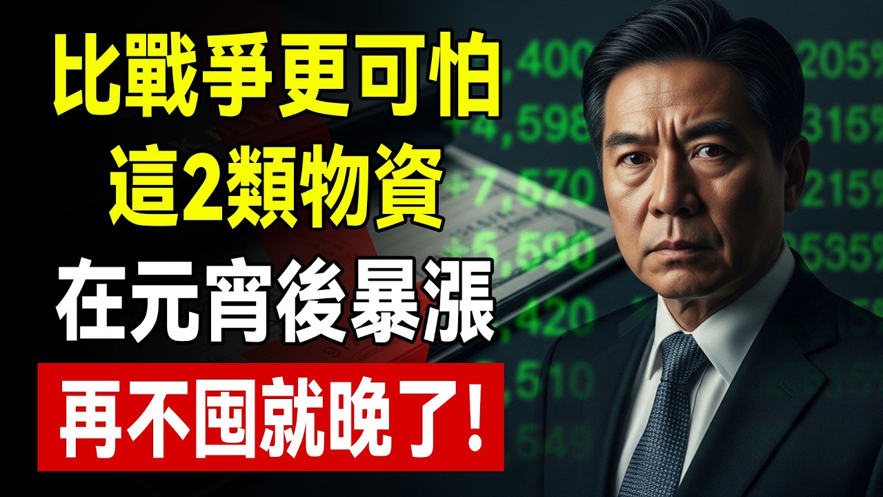 比戰爭更可怕的是斷供！2026年2月最後提醒：這2類物資將在元宵節後暴漲，懂行的人早就囤滿倉庫了！