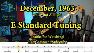 Video thumbnail of "December, 1963 (Oh, What A Night) - The Four Seasons ft. Frankie Valli (Bass Cover with Tabs)"