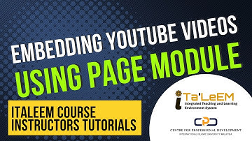 iTaleem Tutorials | Embedding YouTube Videos Using Page Module