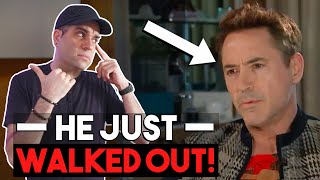 Robert Downey Jr. WALKS OUT OF INTERVIEW In Anger! Body Language Analyst Reacts!