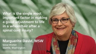 Marguerite David, Msw What Is Important In Making A Good Adjustment To Life In A Wheelchair?