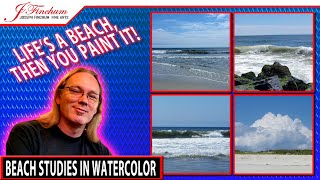 Beach Painting Studies LIVE -Art and Chat watercolorpainting