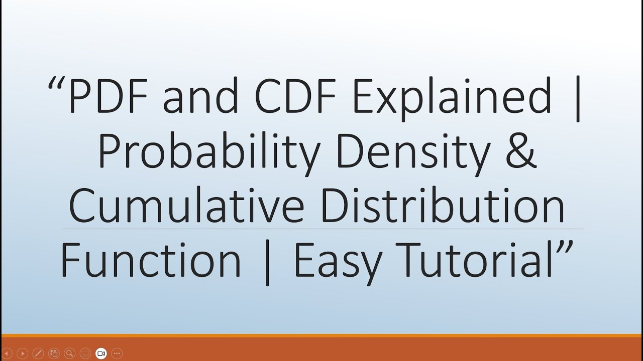 “Probability Density Function (PDF) & Cumulative Distribution Function ...