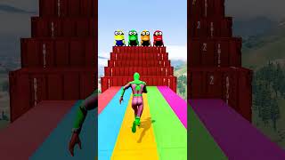 GTA 5 Epic Water Ragdolls | Spider-Man Jumps / Fails ep.18821 #shorts