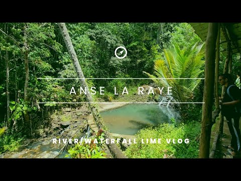 River Rock Waterfall River Down at Anse La Raye St Lucia with the Bikes | Storyboy Vlogs
