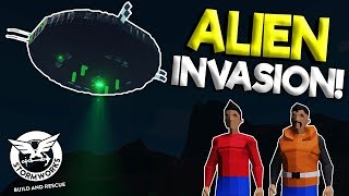 SCARY ALIENS INVADE MILITARY BASE?! - Stormworks: Build and Rescue Gameplay - Plane Crash Survival screenshot 2