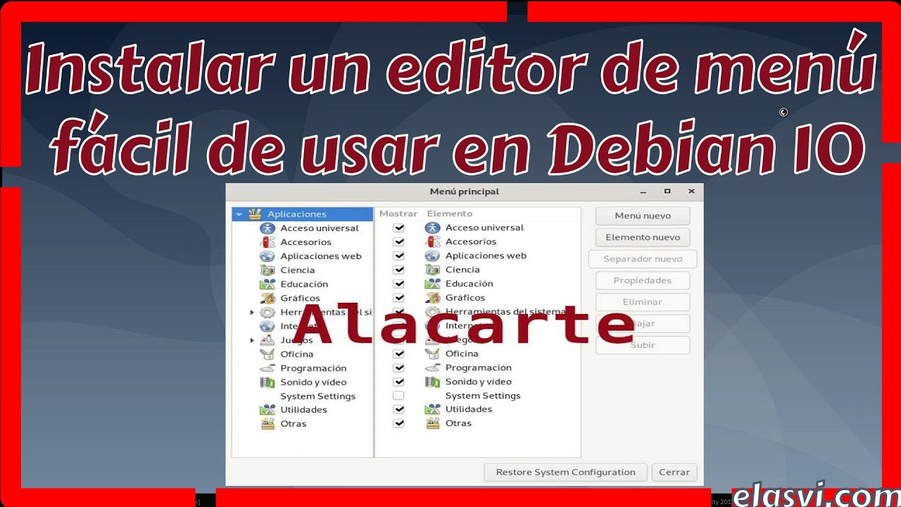 Descargar, instalar y usar el editor de menú Alacarte que agrega ...