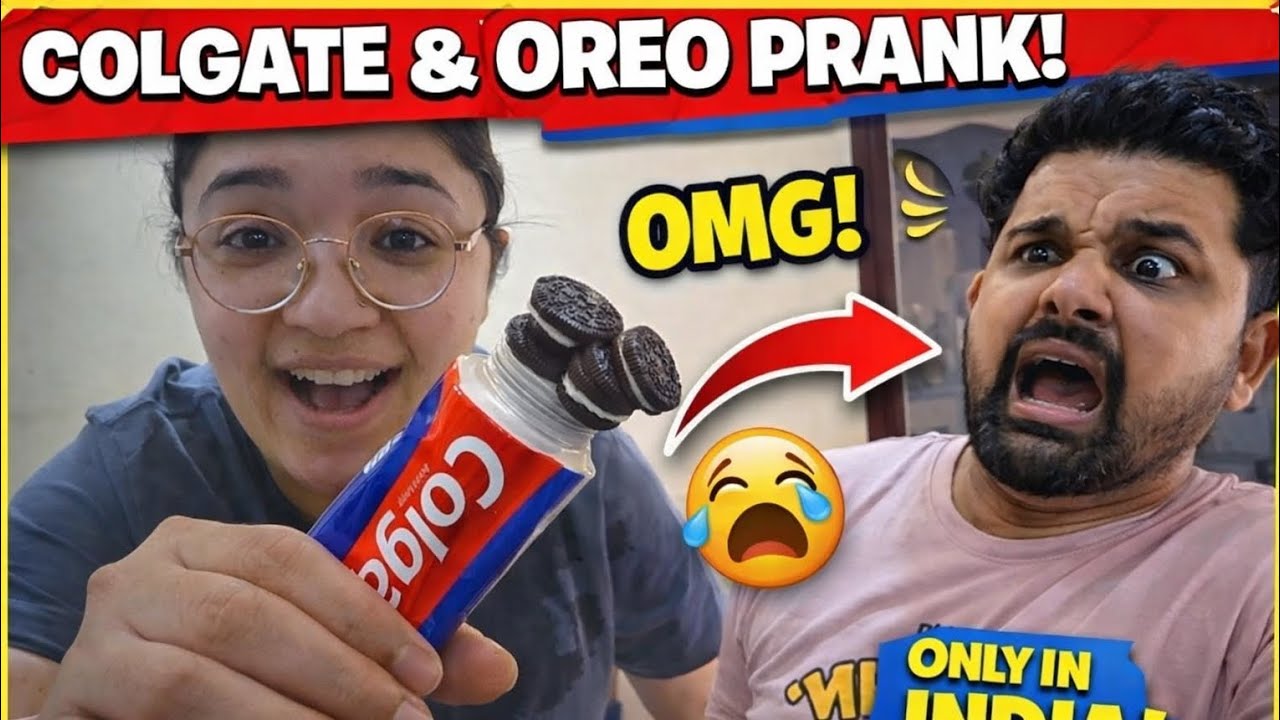 Neha Ne bhi kar dia Prank😱🤣 #ColgateOreoPrank#OreoPrank#FunnyPrank#ViralVideo #OMGReaction