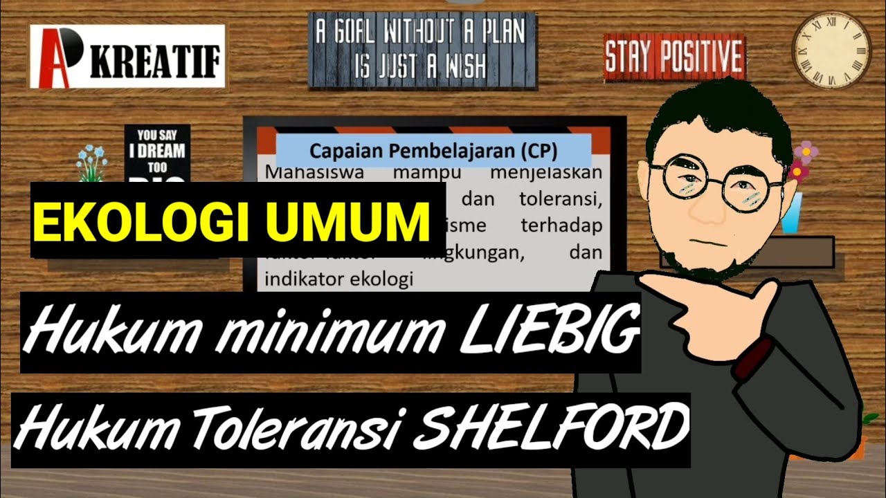 Hukum minimum LIEBIG dan Hukum toleransi SHELFORD ‼️ Ekologi Umum P7 (1/2)